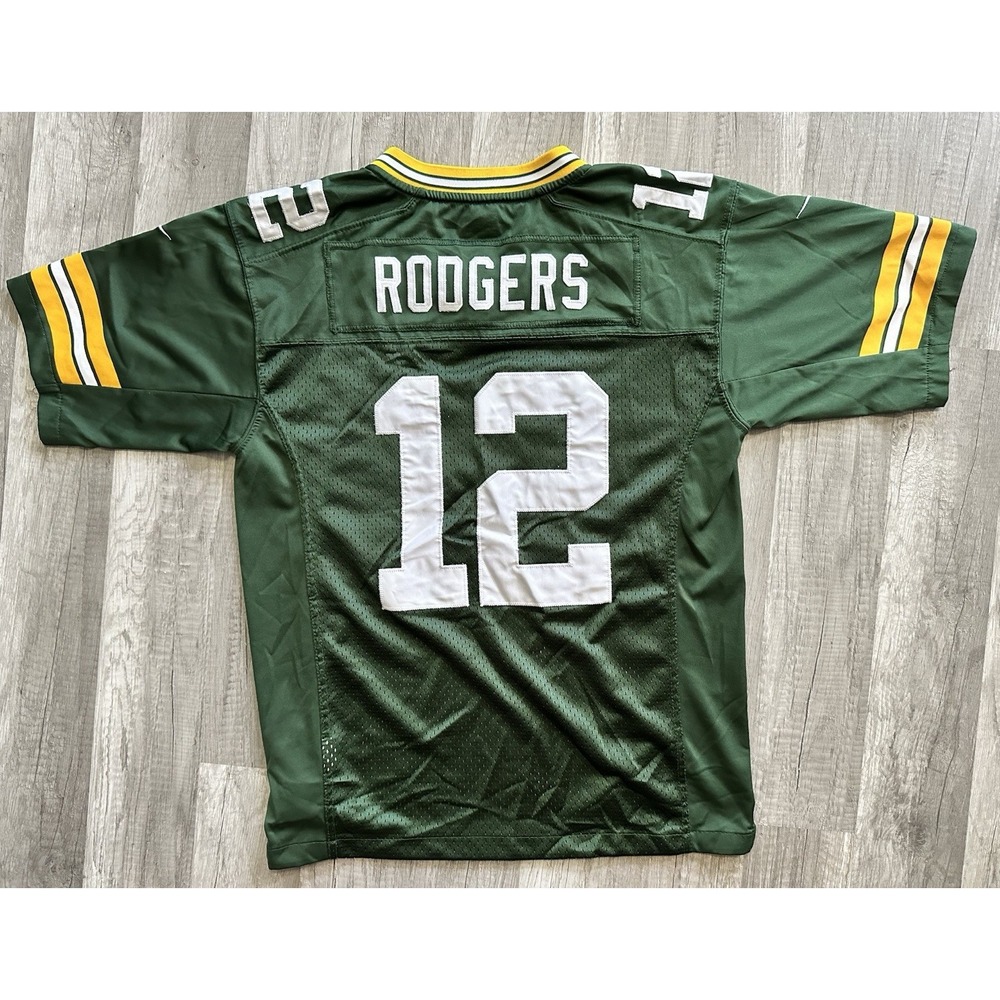 Aaron Rodgers‎ Green Bay Packers Nike Stitched Green Jersey  Youth Large 14/16